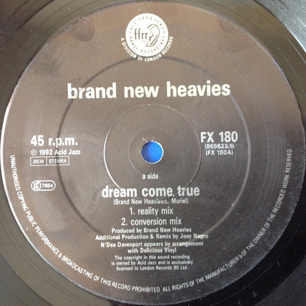 Brand New Heavies* Featuring Guest Vocalist N'Dea Davenport : Dream Come True (12")