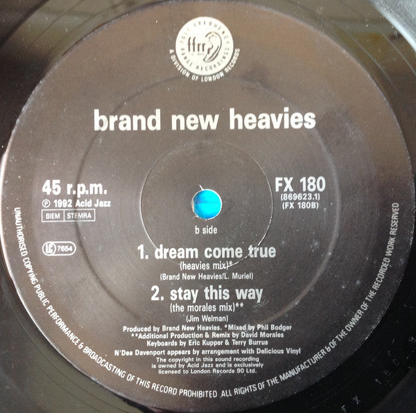 Brand New Heavies* Featuring Guest Vocalist N'Dea Davenport : Dream Come True (12")