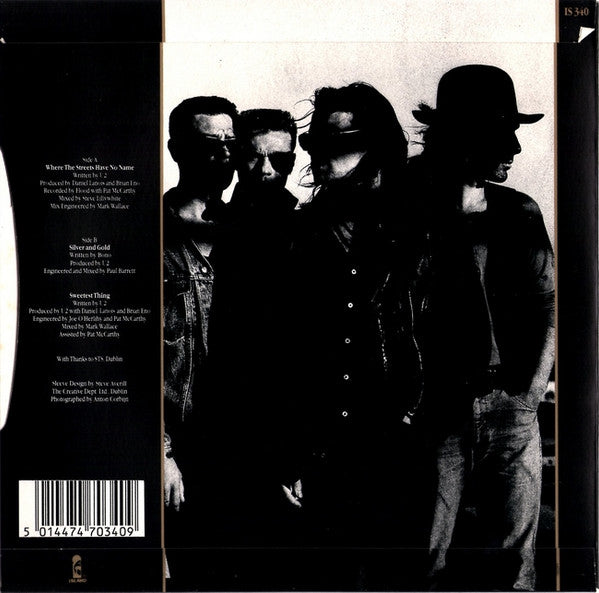 U2 : Where The Streets Have No Name (7", Single, Blu)