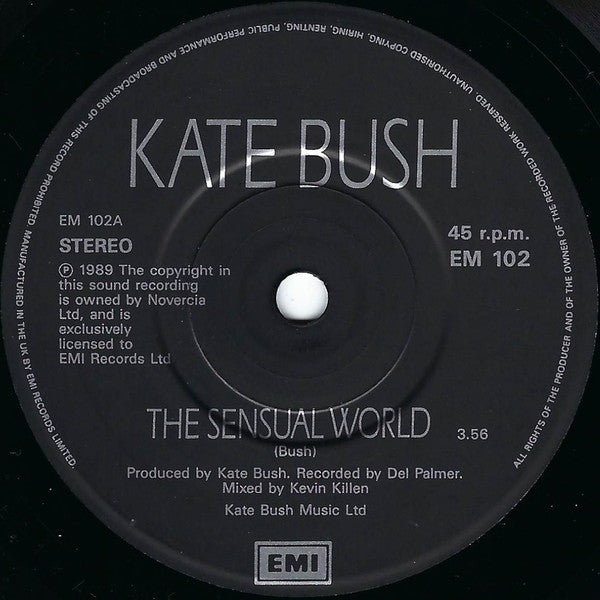 Kate Bush : The Sensual World (7", Single, Pap)