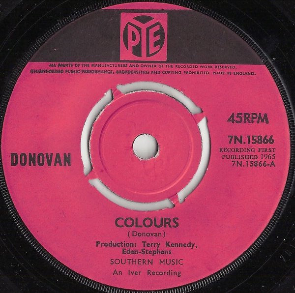 Donovan : Colours (7", Single, Pus)