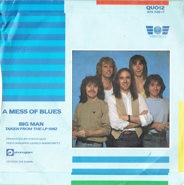 Status Quo : A Mess Of Blues (7", Single)