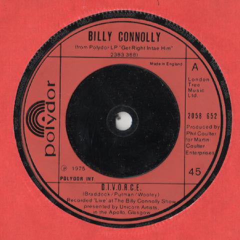 Billy Connolly : D.I.V.O.R.C.E. (7", Single)