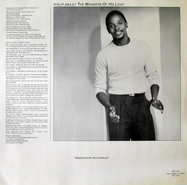 Philip Bailey : The Wonders Of His Love (LP, Album)