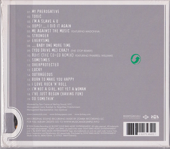 Britney Spears : Greatest Hits: My Prerogative (CD, Comp, RE, Dis)