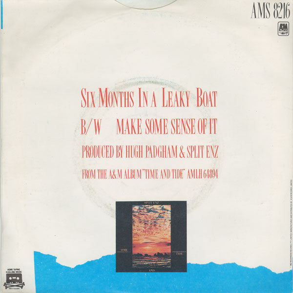 Split Enz : Six Months In A Leaky Boat (7", Single)