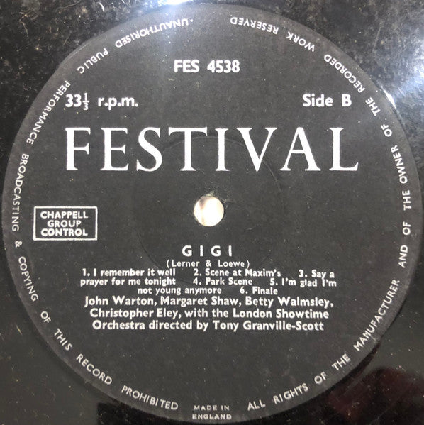 The London Showtime Orchestra : GIGI (12")