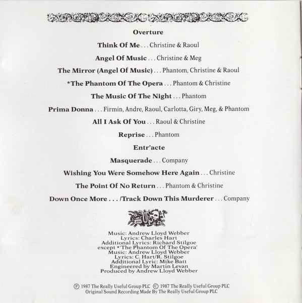 The Original London Cast* Starring Michael Crawford, Sarah Brightman, Steve Barton : Highlights From The Phantom Of The Opera (CD, Album)