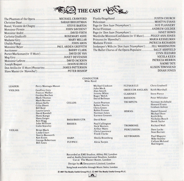 The Original London Cast* Starring Michael Crawford, Sarah Brightman, Steve Barton : Highlights From The Phantom Of The Opera (CD, Album)