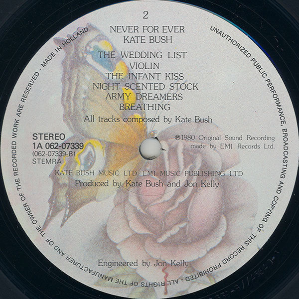 Kate Bush : Never For Ever (LP, Album, Gat)