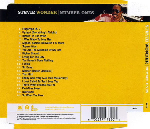 Stevie Wonder : Number Ones (CD, Comp, Enh, RM, Sup)