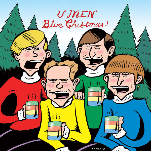 Green River / U-Men (2) : Away In A Manger / Blue Christmas (7", RSD, Ltd, M/Print, Red)