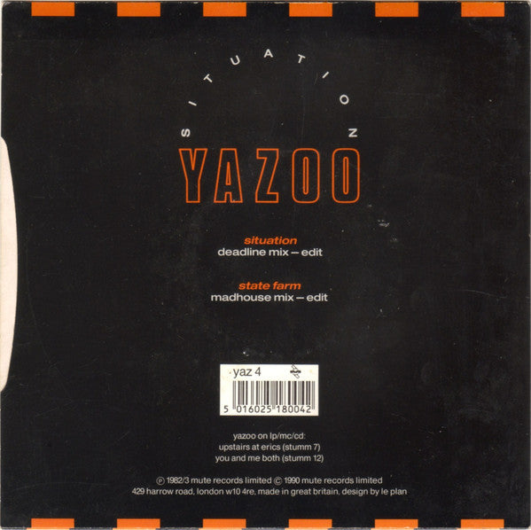 Yazoo : Situation (Remix) (7", Single, Lyn)
