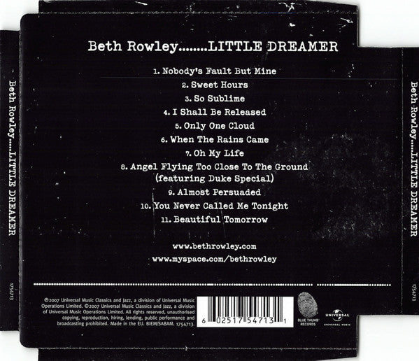 Beth Rowley : Little Dreamer (CD, Album, Sup)