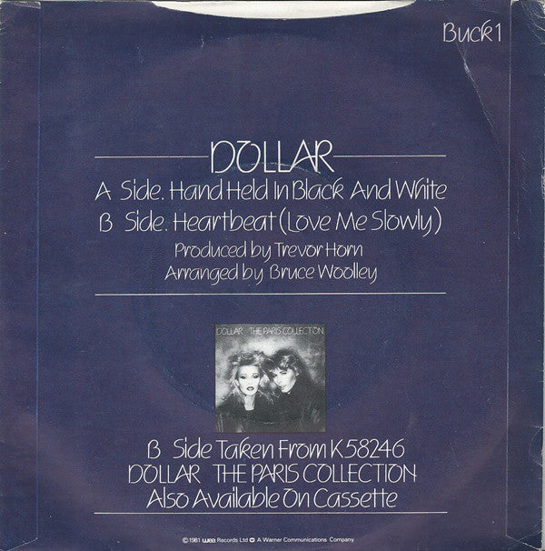 Dollar : Hand Held In Black And White (7", Single)