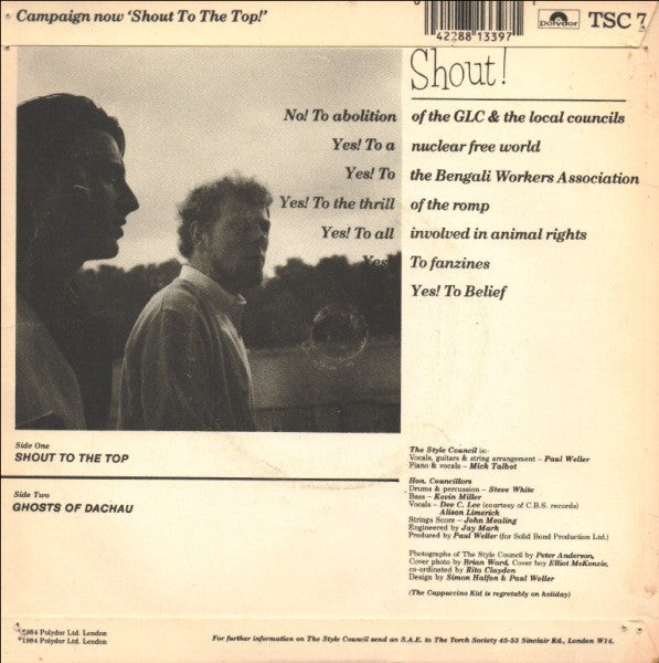 The Style Council : Shout To The Top (7", Single, Sil)