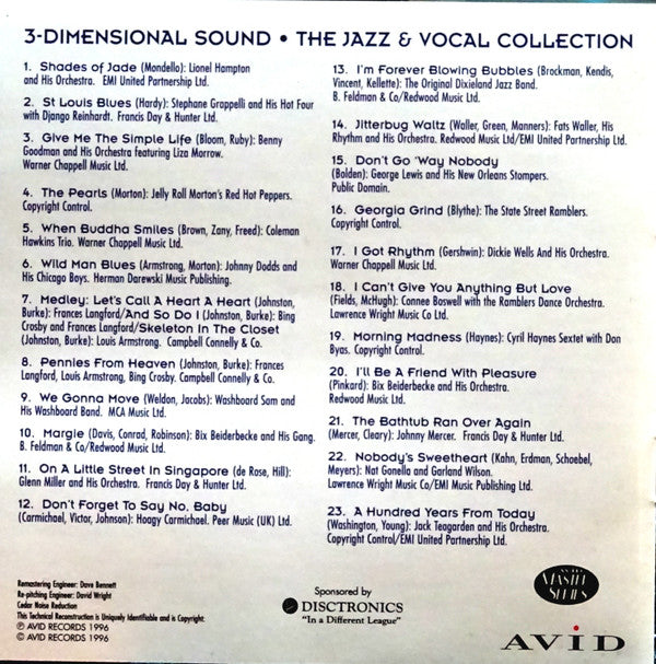 Various : The Jazz & Vocal Collection (CD, Comp)