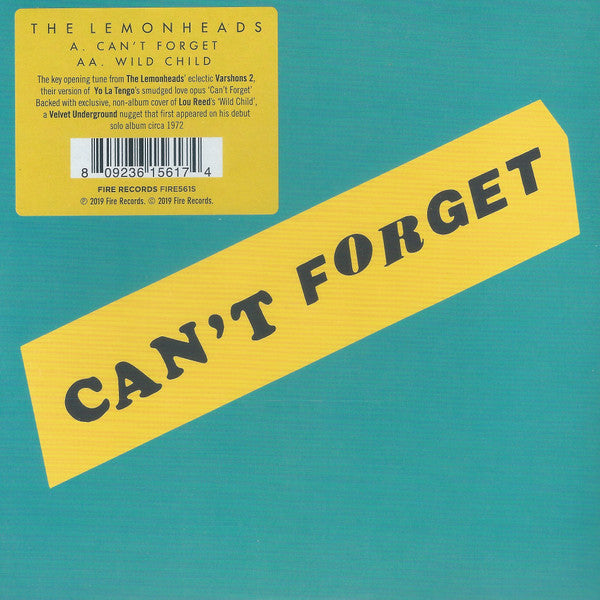 The Lemonheads : Can't Forget / Wild Child (7", RSD, Single)