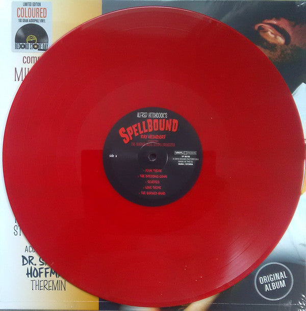 Ray Heindorf Conducting The Warner Bros. Studio Orchestra Accompanied By Dr. Samuel Hoffman* Composed By Miklós Rózsa : Alfred Hitchcock's Spellbound (LP, Album, RSD, Ltd, RE, RM, Red)