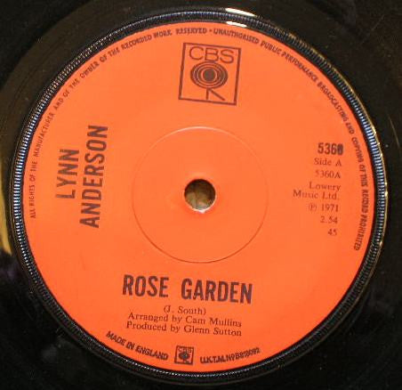 Lynn Anderson : Rose Garden (7", Single, Sol)