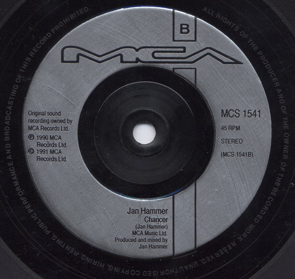 Jan Hammer : Crockett's Theme / Chancer (7", Single, Inj)