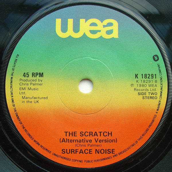 Surface Noise : The Scratch (7", Single, Sol)