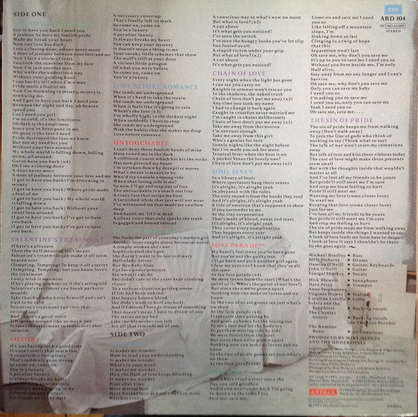 The Undertones : The Sin Of Pride (LP, Album)