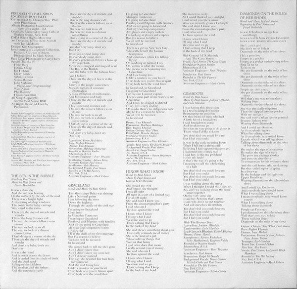 Paul Simon : Graceland (LP, Album, Ltd, RE, 180)