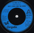 Huey Lewis & The News : If This Is It (7", Single)