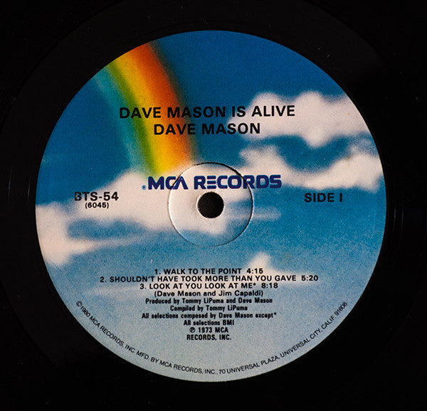 Dave Mason : Dave Mason Is Alive! (LP, Album, RE)