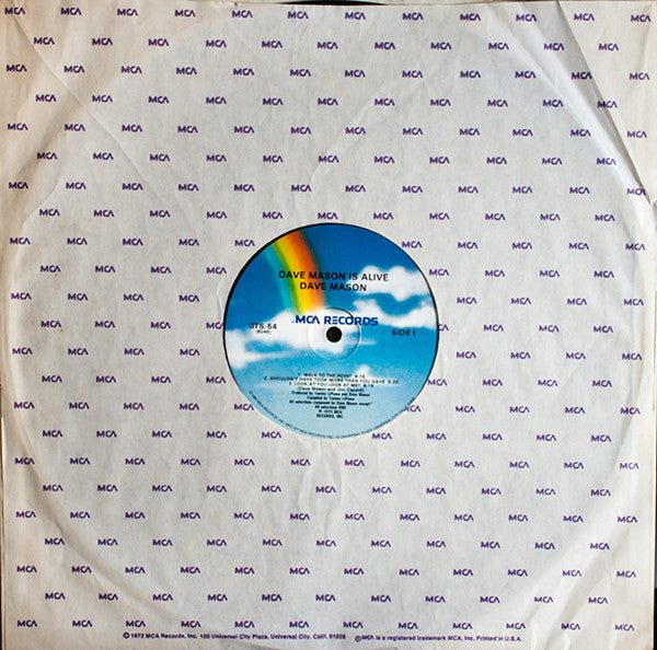 Dave Mason : Dave Mason Is Alive! (LP, Album, RE, Glo)