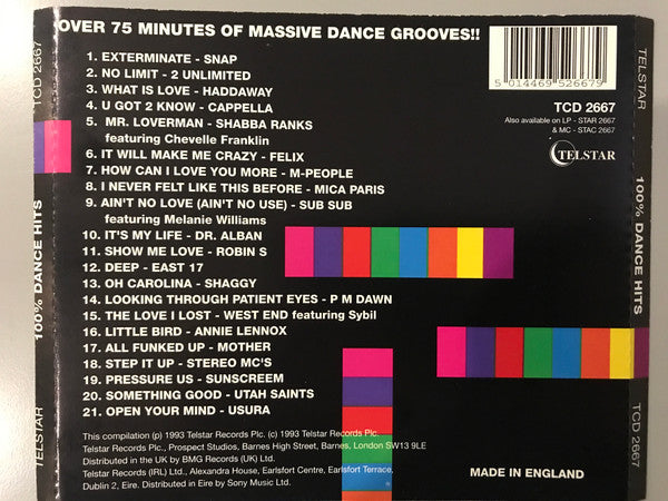 Various : 100% Dance Hits (CD, Comp)