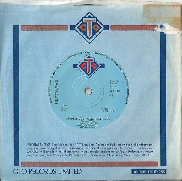 Heatwave : The Groove Line (7", Single, Sol)