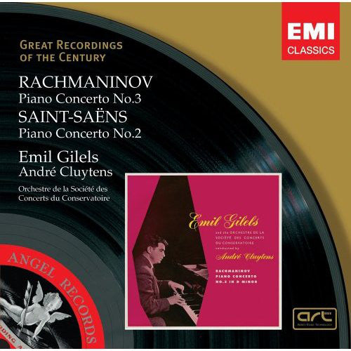 Sergei Vasilyevich Rachmaninoff - Camille Saint-Saëns - Dmitri Shostakovich - Emil Gilels - André Cluytens - Orchestre De La Société Des Concerts Du Conservatoire : Rachmaninov Piano Concerto No. 3 • Saint-Saëns Piano Concerto No. 2 (CD, Comp, Mono, RE, RM)