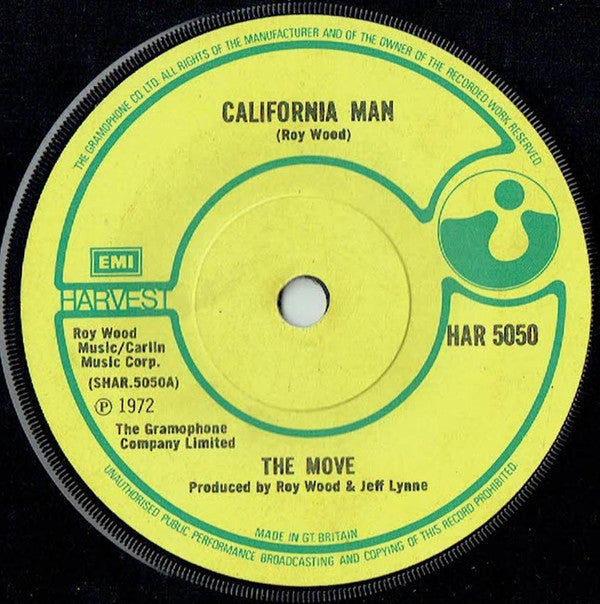 The Move : California Man (7", Single, Sol)