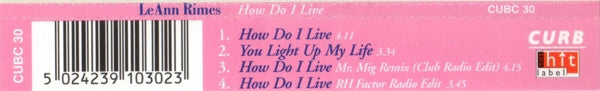 LeAnn Rimes : How Do I Live (CD, Single, Nim)