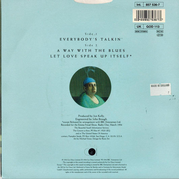 The Beautiful South : Everybody's Talkin' (7", Single)