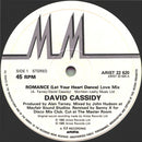 David Cassidy : Romance (Let Your Heart Go) Special Edition Love Mix (12")