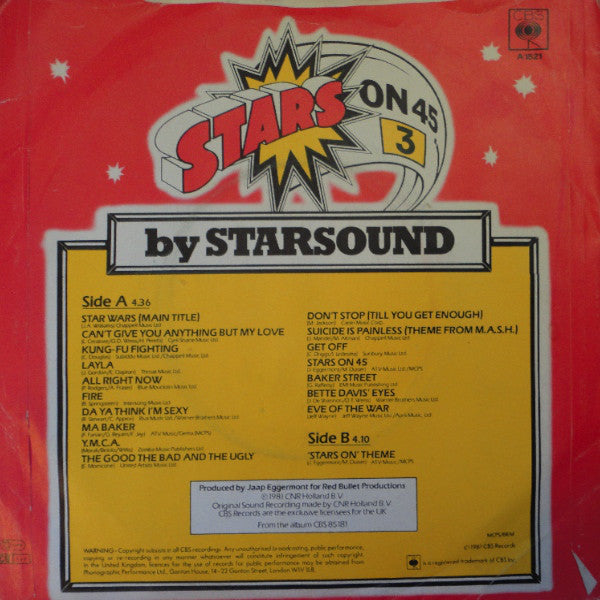 Star Sound* : Stars On 45 (3) (7", Single)