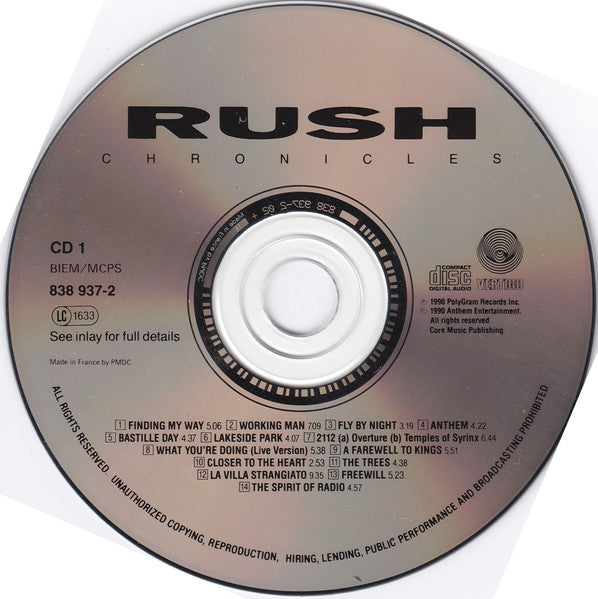 Rush : Chronicles (2xCD, Comp)