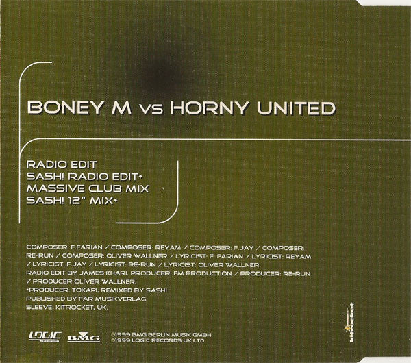 Boney M. Vs Horny United : Ma Baker / Somebody Scream (CD, Single)