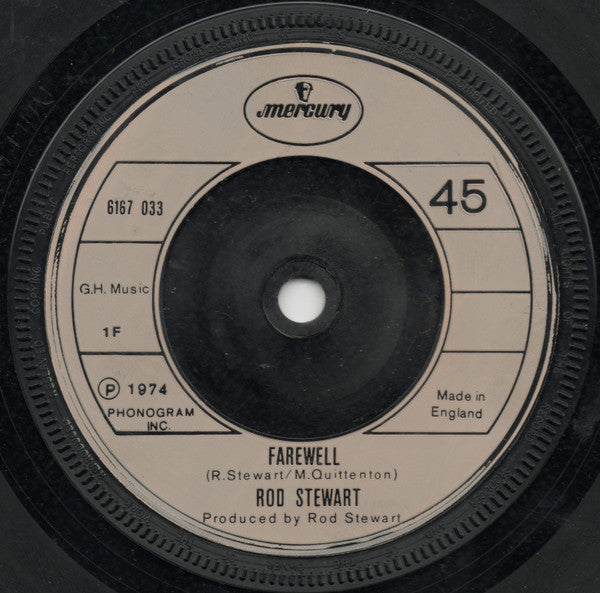 Rod Stewart : Farewell / Bring It On Home To Me/ You Send Me (7", Single)