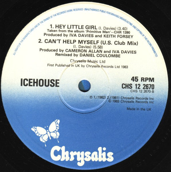 Icehouse : Hey Little Girl (12", Single)