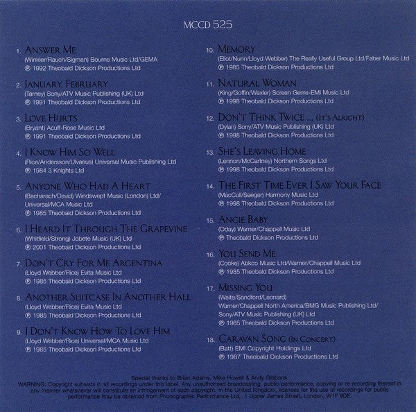 Barbara Dickson : Memories (CD, Comp)