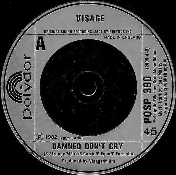 Visage : The Damned Don't Cry (7", Single)