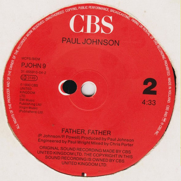 Paul Johnson (2) : Don't Make Me Wait Too Long (7")