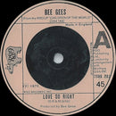 Bee Gees : Love So Right  (7", Single, Bei)