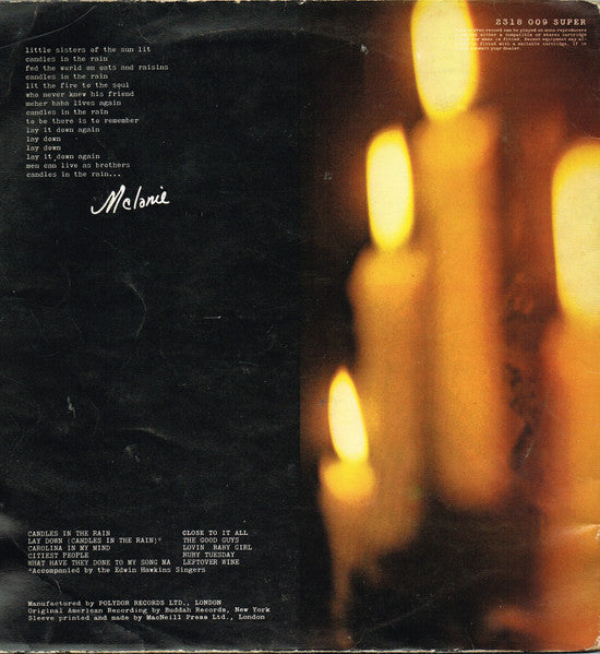 Melanie (2) : Candles In The Rain (LP, Album, Gat)