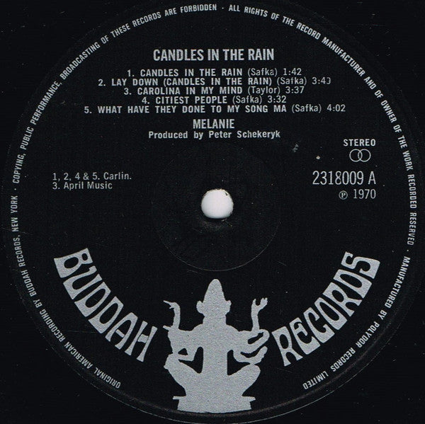 Melanie (2) : Candles In The Rain (LP, Album, Gat)