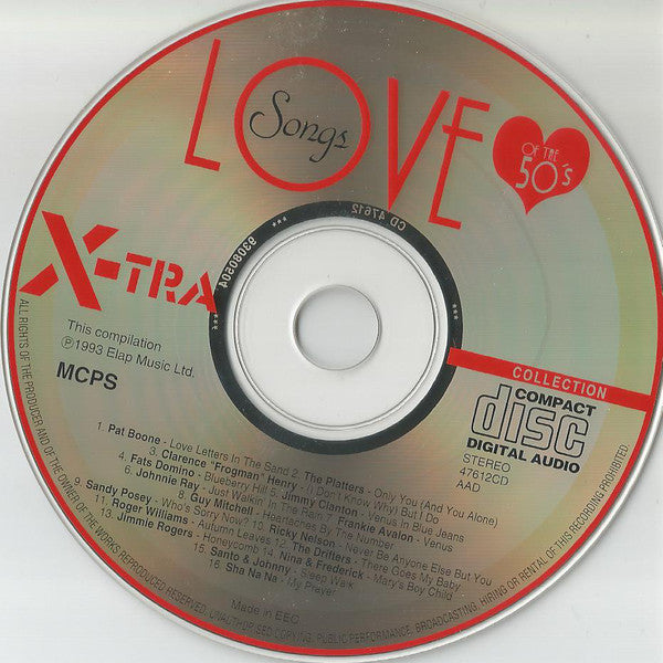 Various : Love Songs Of The 50's (CD, Comp)